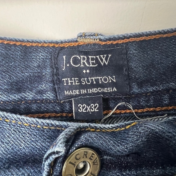 J. Crew Factory Men's The Sutton Dark Wash Straight Leg Jeans Size 32x32 - Picture 12 of 14